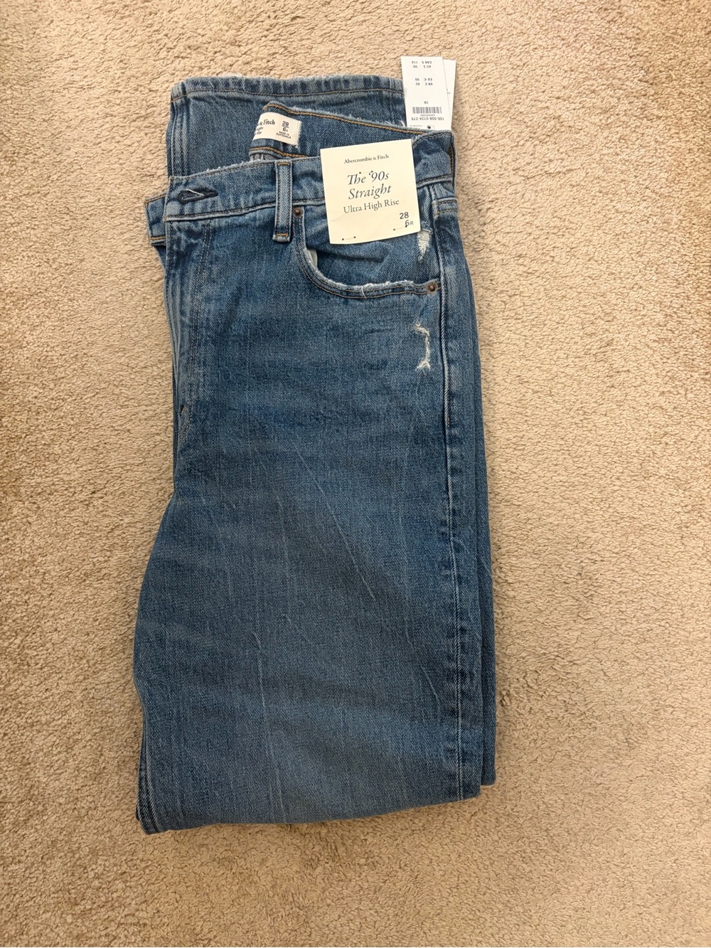 Abercrombie & Fitch Women’s Straight Jeans in Blue Denim